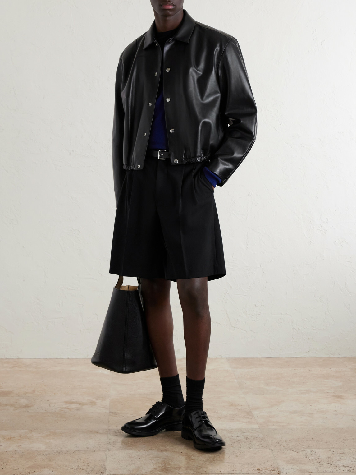 Jil Sander - Leather Jacket - Black