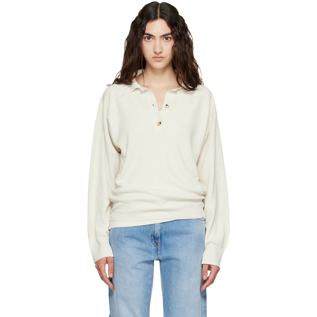 Calvin Klein Collection Off-White Helga Polo