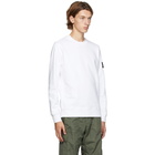 Stone Island White Cotton Sweatshirt