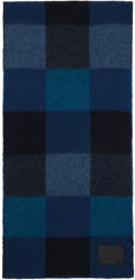 Paul Smith Blue Oversized Check Scarf