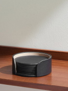 Smythson - Set of Six Panama Cross-Grain Leather Coasters