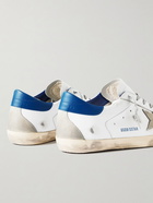 Golden Goose - Superstar Distressed Leather and Suede Sneakers - White