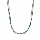 M. Cohen Men's 30" Stacked Mini Bead Necklace in Jade Green