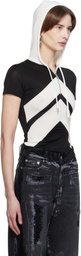 Jean Paul Gaultier Black & White 'The Chevrons' Hoodie