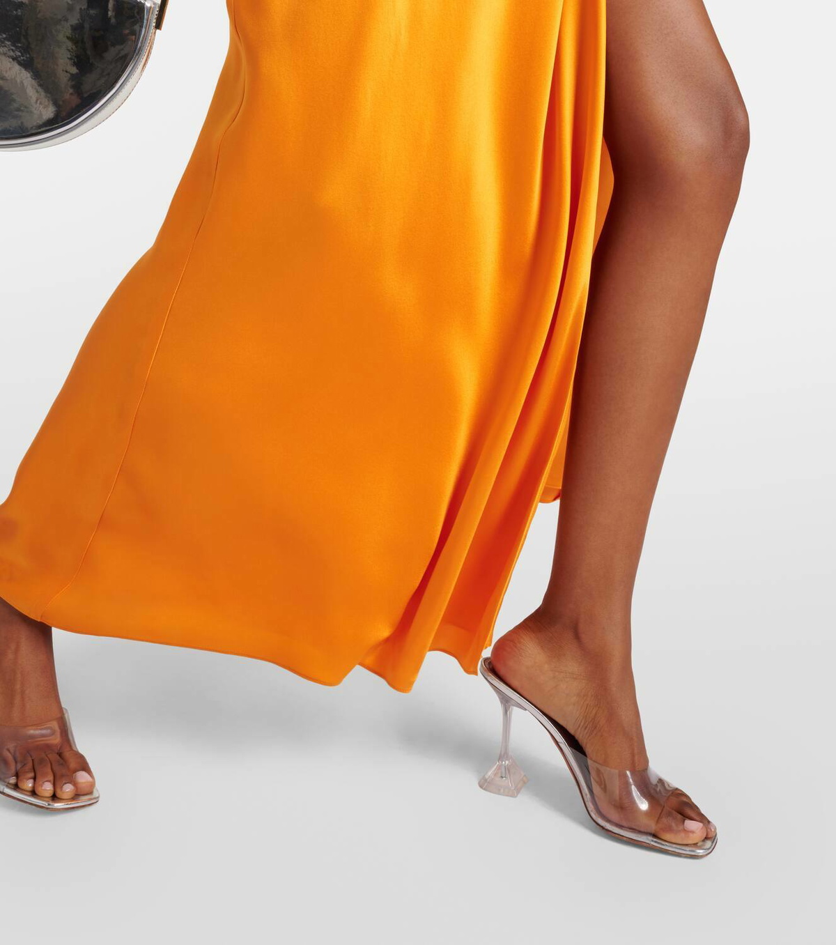 The Sei Asymmetric silk satin gown