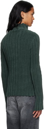 Acne Studios Green Ribbed Polo