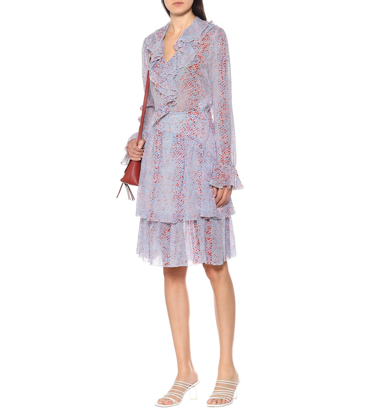 See By Chloe - Printed cotton and silk midi skirt