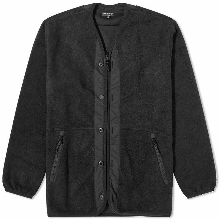 Photo: Comme Des Garçons Homme Men's Boa Fleece Zip Liner Jacket in Black