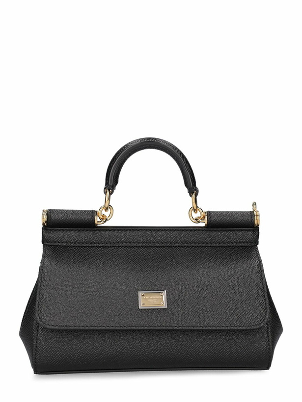 Photo: DOLCE & GABBANA Mini Sicily Dauphine Leather Top Handle