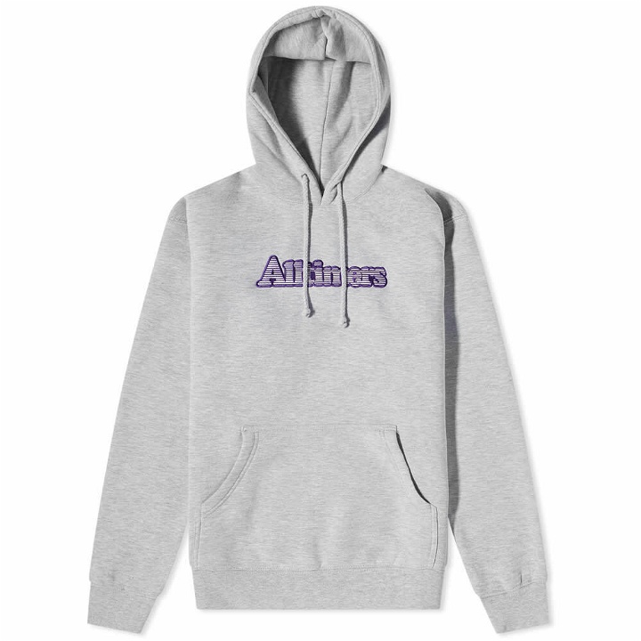 Photo: Alltimers Men's Lined Broadway Embroidered Hoody in Heather Grey