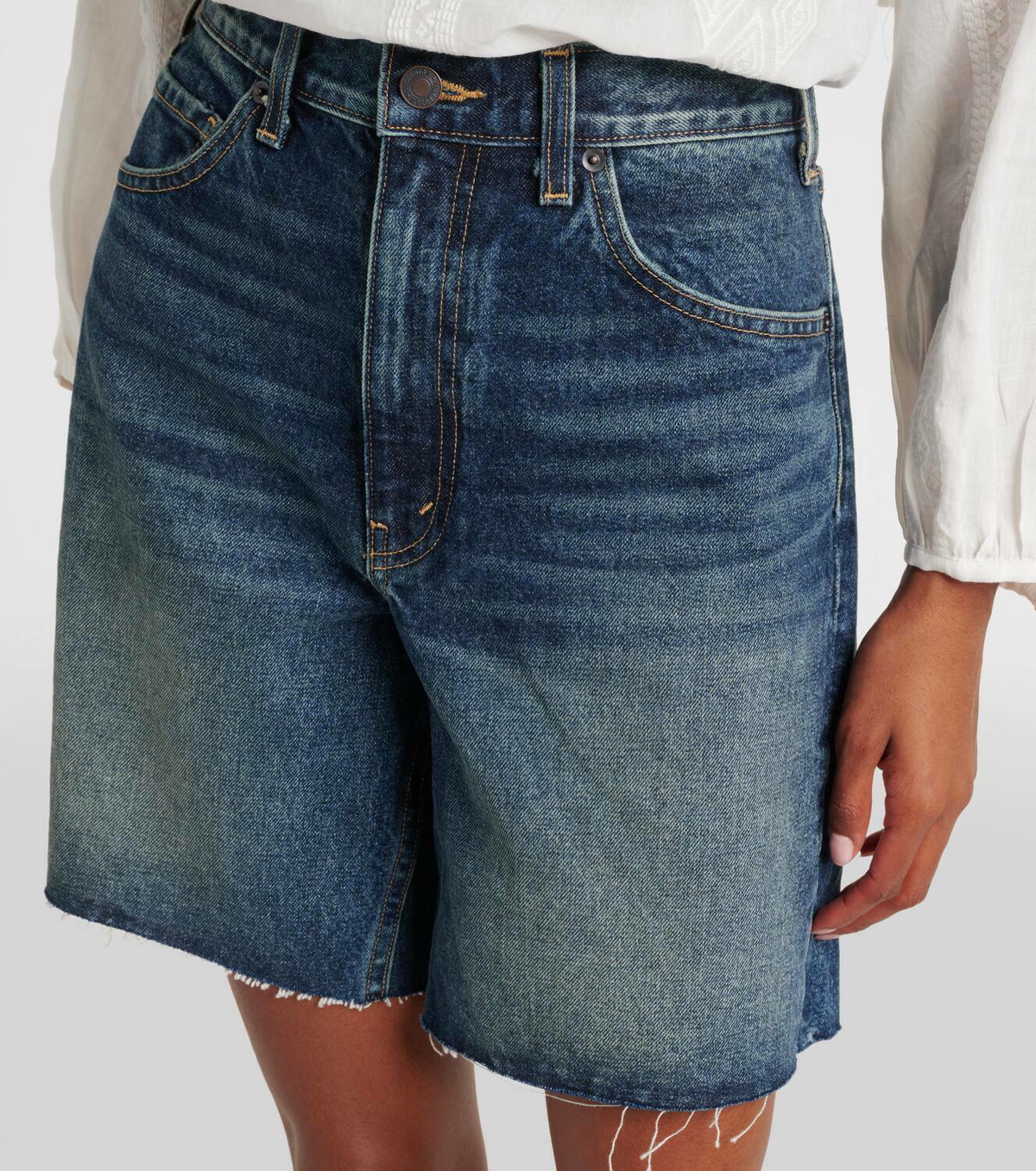 Nili Lotan Russel low-rise denim shorts