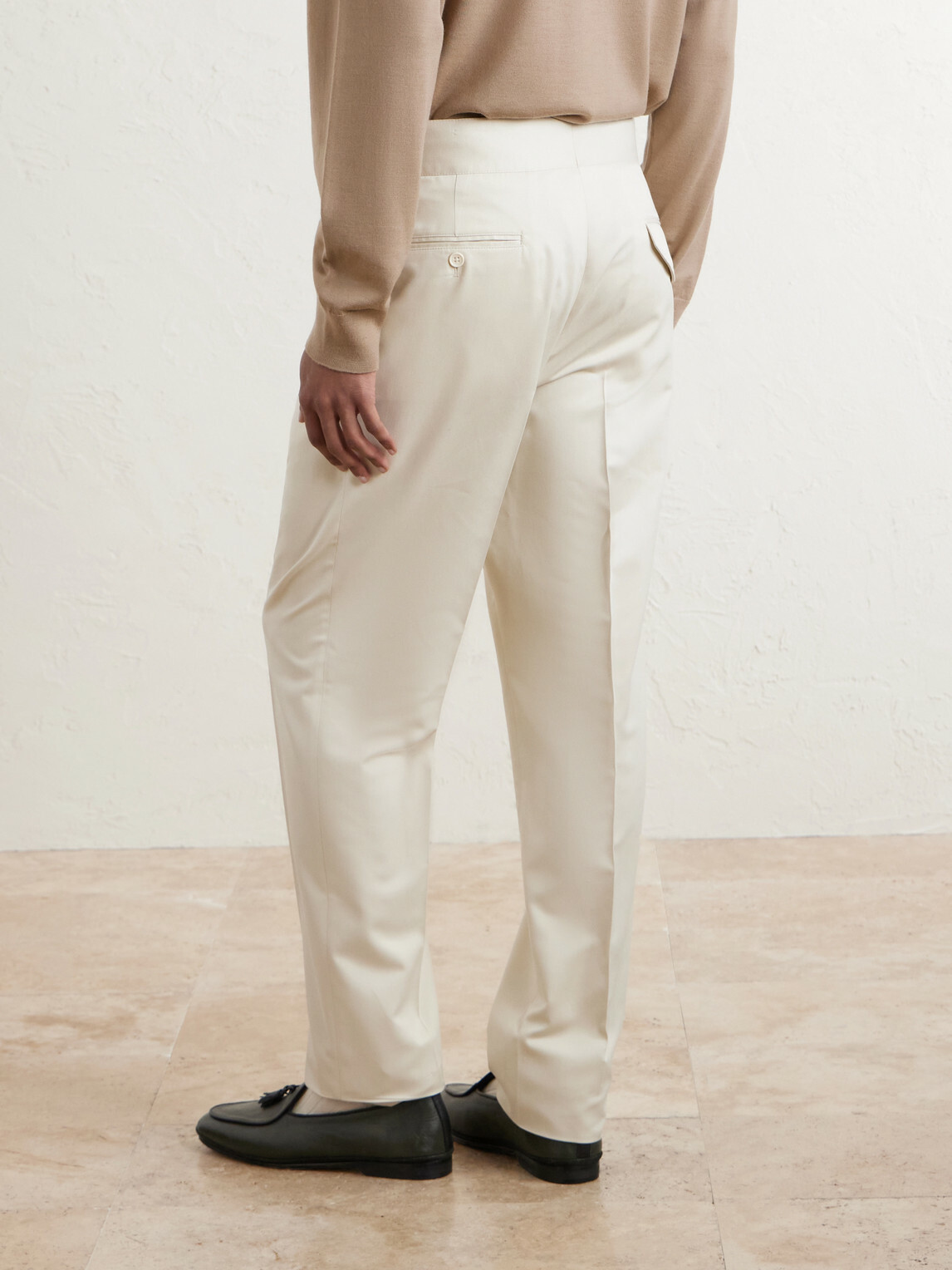 Ralph Lauren Purple label - Straight-Leg Pleated Silk-Gabardine Trousers - Neutrals