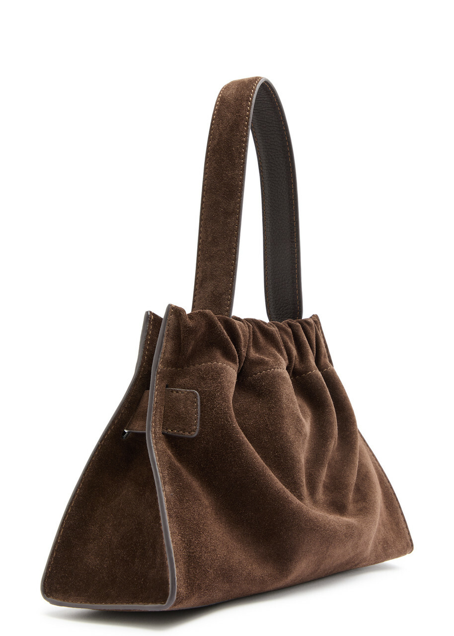 Boyy Scrunchy Satchel 2 Suede top Handle bag - Dark Brown - One Size