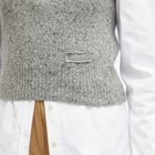 AMI Paris Women's Ami Logo Knit Vest in Light Heather Grey
