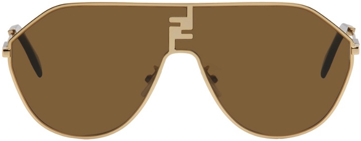 Photo: Fendi Gold FF Match Sunglasses