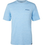 Patagonia - Logo-Print Mélange Capilene Jersey T-Shirt - Blue