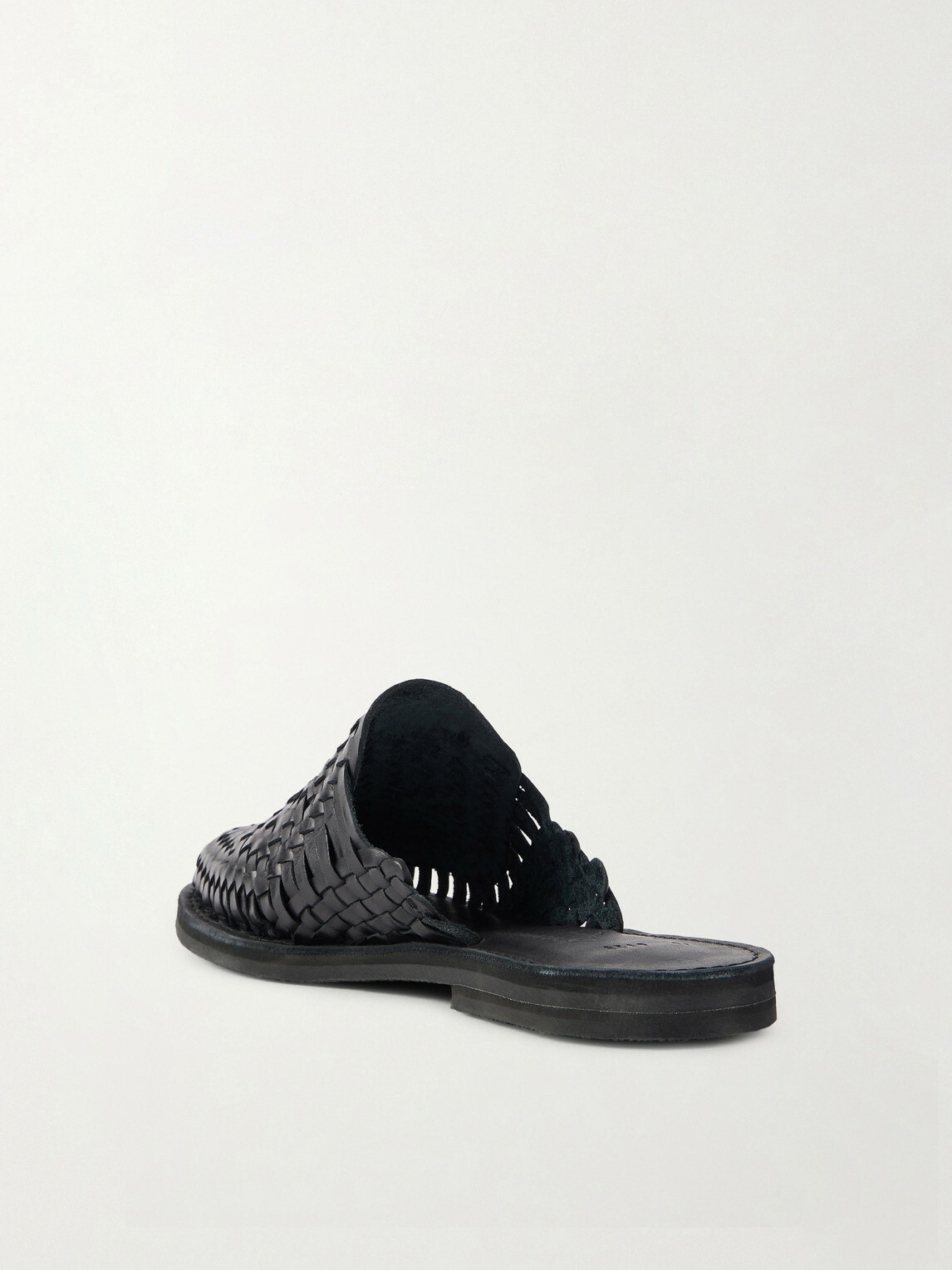 Yuketen - Polanco Woven Leather Mules - Black