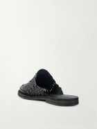 Yuketen - Polanco Woven Leather Mules - Black