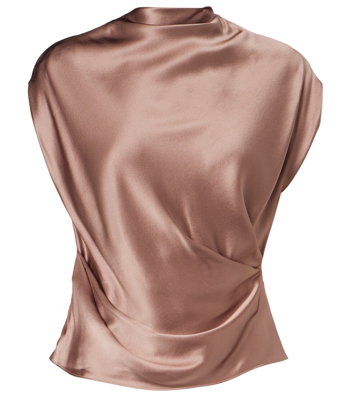 Photo: The Sei Draped silk satin top