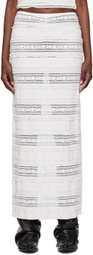 Sinead Gorey White Semi-Sheer Maxi Skirt