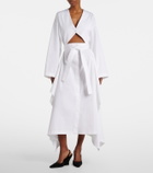 Alaïa Cutout cotton poplin midi dress
