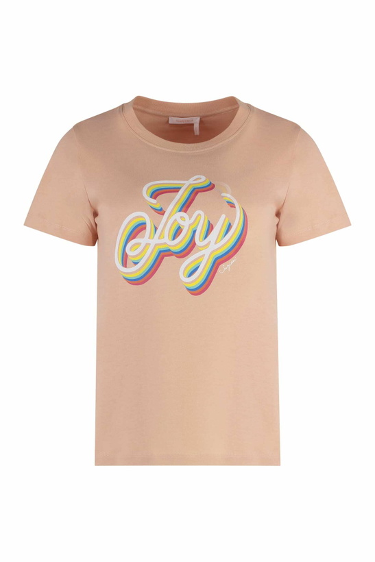 Photo: See by Chloé Printed Cotton T-shirt