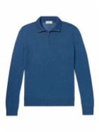 PIACENZA 1733 - Silk and Cashmere-Blend Half-Zip Sweater - Blue