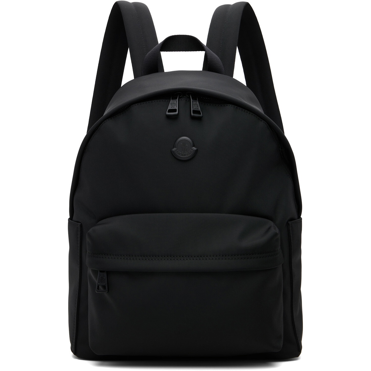 Moncler Black New Pierrick Metal Logo Backpack