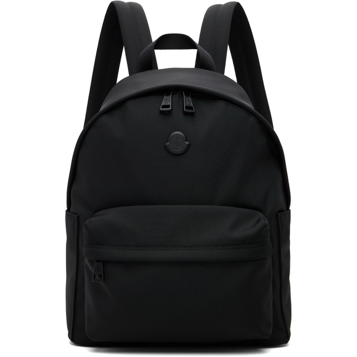 Photo: Moncler Black New Pierrick Metal Logo Backpack