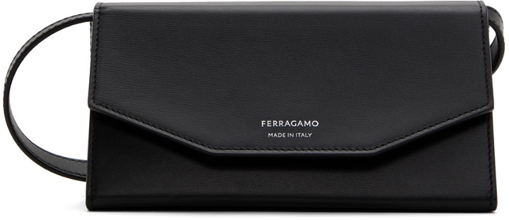 Photo: Ferragamo Black Compact Crossbody Bag