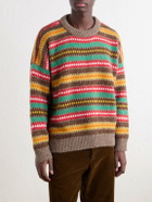 Monitaly - Fair Isle Alpaca-Blend Intarsia Sweater - Brown