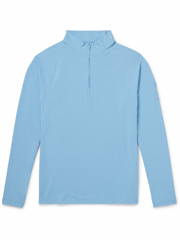 Photo: G/FORE - Luxe Stretch-Jersey Half-Zip Sweatshirt - Blue