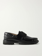 Brioni - Leather Boat Shoes - Black