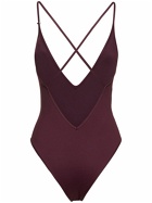 THE ATTICO Jersey Crossback One Piece Swimsuit