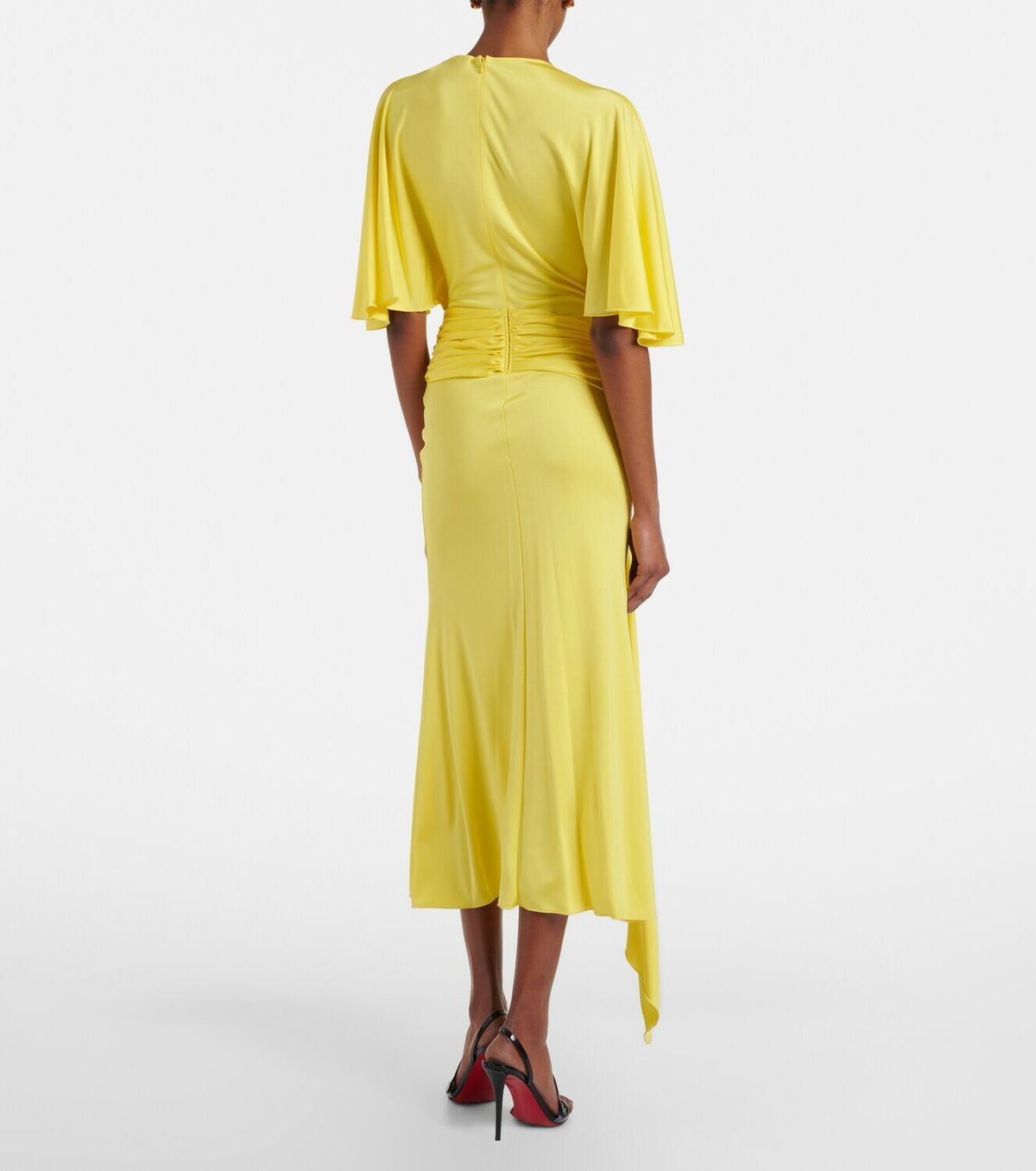 David Koma Floral-appliqué jersey cocktail dress