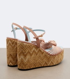 Valentino Garavani Cœur Royal leather espadrille wedges