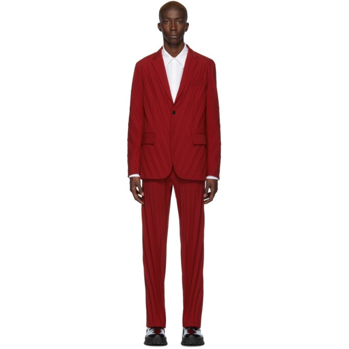 Photo: Valentino Red Plisse Suit