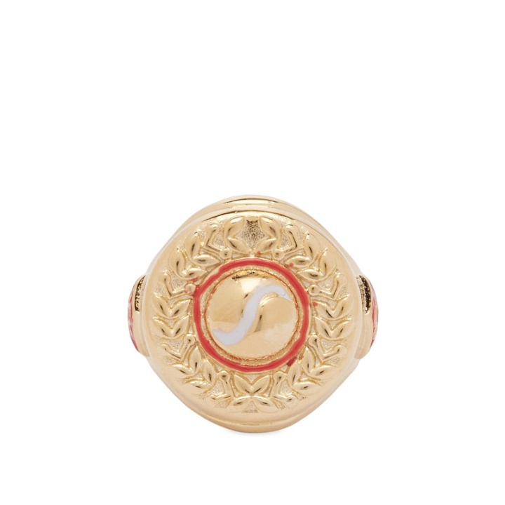 Photo: Casablanca Men's Sports Medallion Ring in Gold/Multi