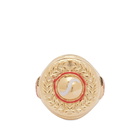 Casablanca Men's Sports Medallion Ring in Gold/Multi