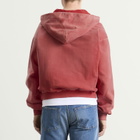 Maison Margiela Men's Vintage Washed Shrunked Hoodie in Vintage Red