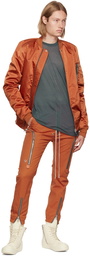 Rick Owens Orange Flight Bomber Jacket