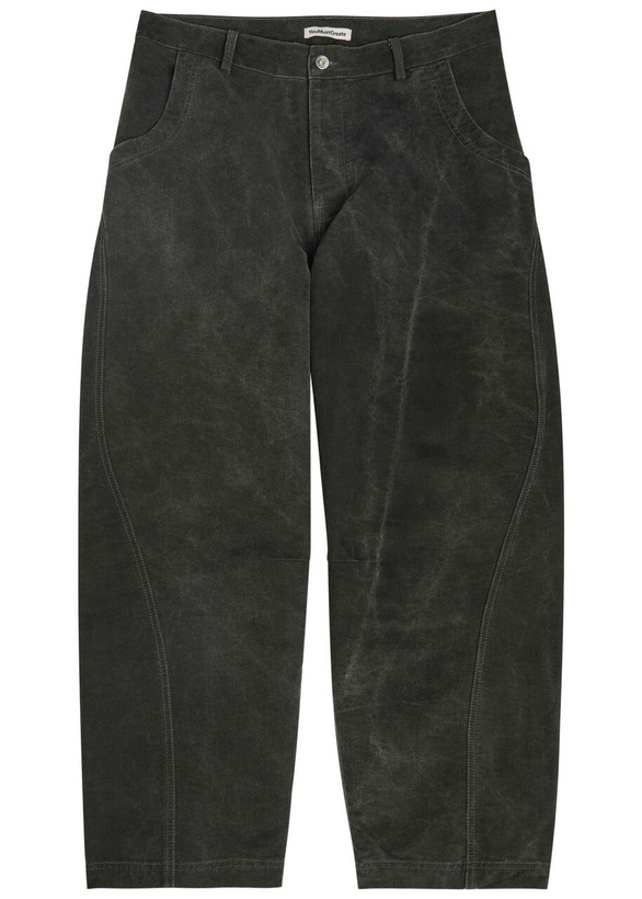 Photo: Ymc Twisted Barrel-leg Jeans Dark Grey