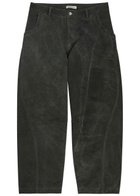 Ymc Twisted Barrel-leg Jeans Dark Grey
