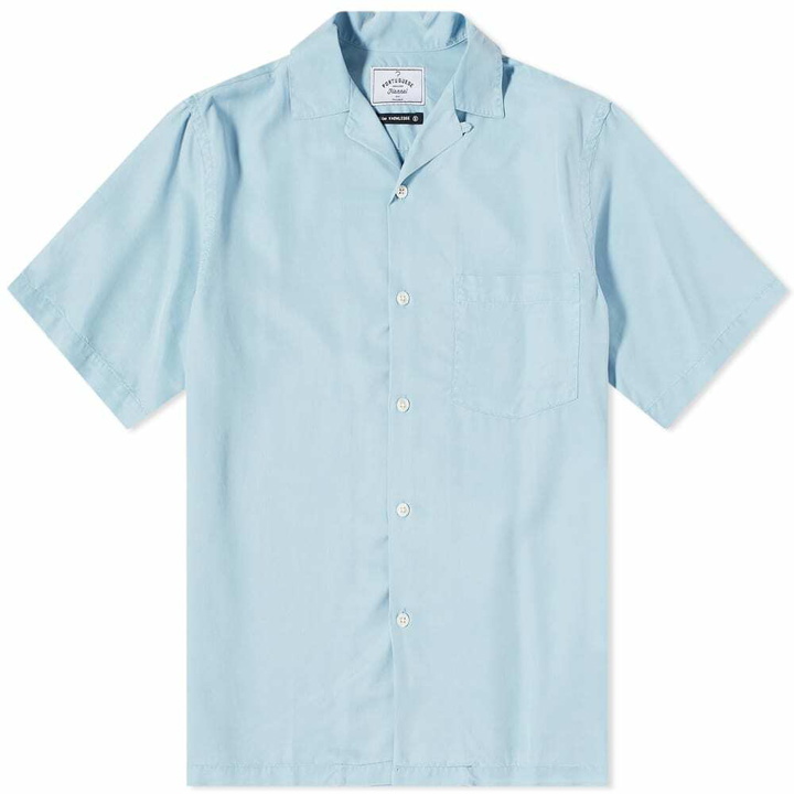 Photo: Portuguese Flannel Men's Dogtown Vacation Shirt in Sky