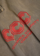 Willy Chavarria Juggernaut Hooded Embroidered Canvas Jacket Grey