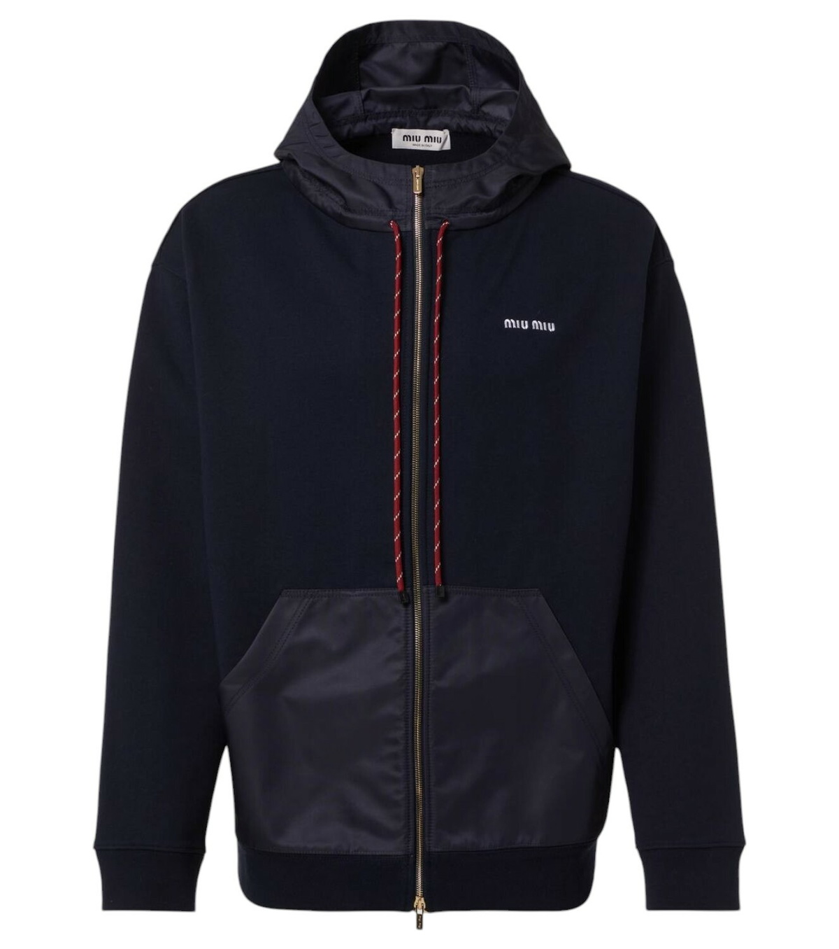 Miu Miu Cotton zip-up hoodie Miu Miu