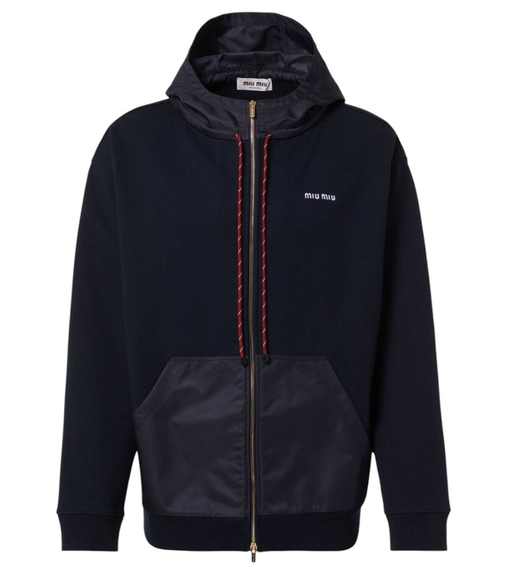 Photo: Miu Miu Cotton zip-up hoodie