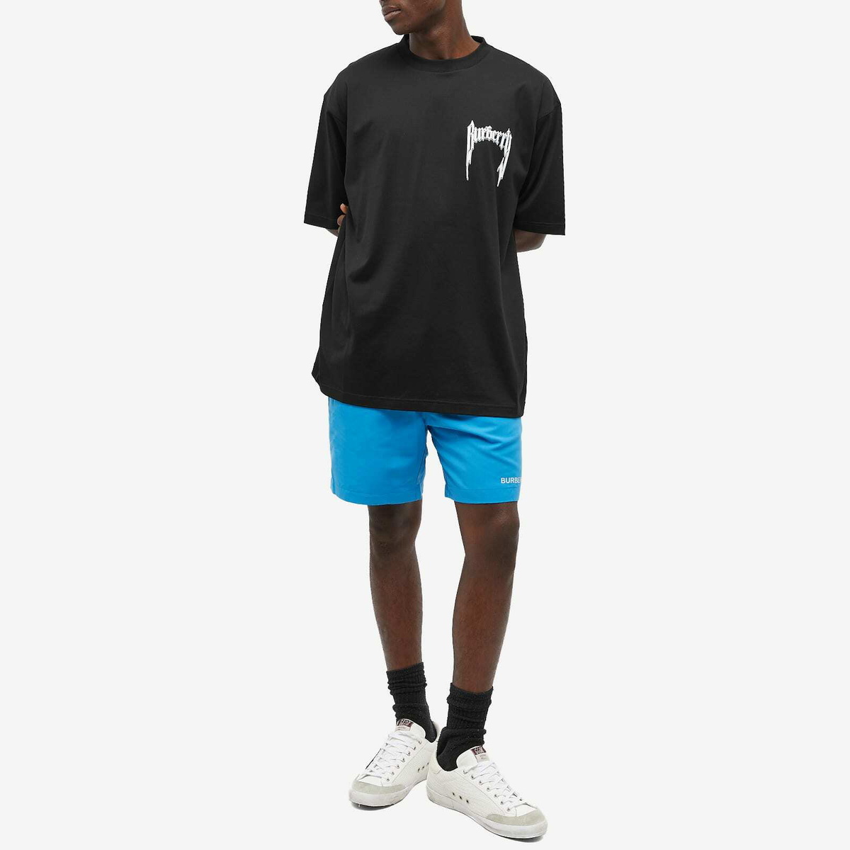 Burberry Men's Sici Artwork Logo T-Shirt in Black Burberry Burberry Men's Sici Artwork Logo T-Shirt in Black Burberry