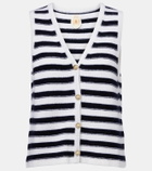 Jardin des Orangers Striped cashmere sweater vest