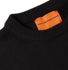 WHO DECIDES WAR by Ev Bravado - As Equals Printed Cotton Sweater - Black